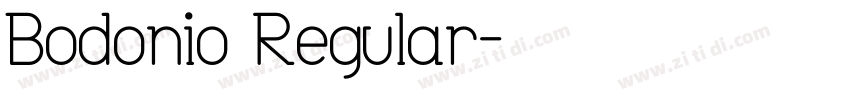 Bodonio Regular字体转换